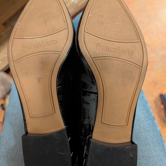 Franco Sarto Glossy Black Women's Flats - Picture 4 of 4